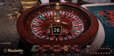 Screenshot of an online roulette game