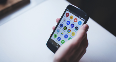 A person holding a phone