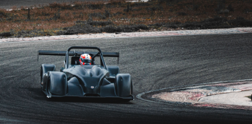 A sports car in a race